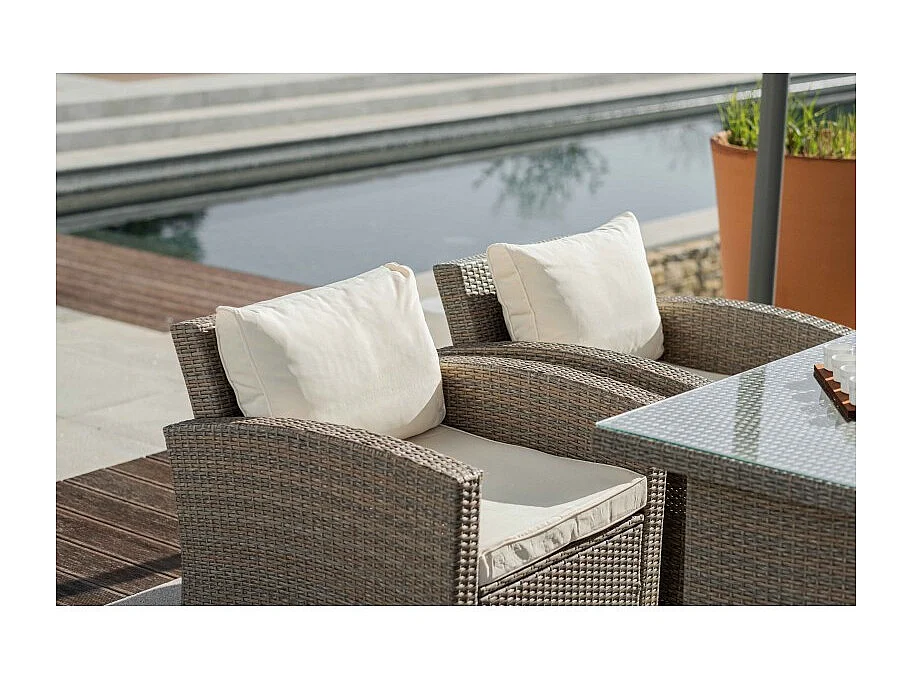 Set da Pranzo da Giardino New York 5 Posti Marrone Naturale Kiefergarden