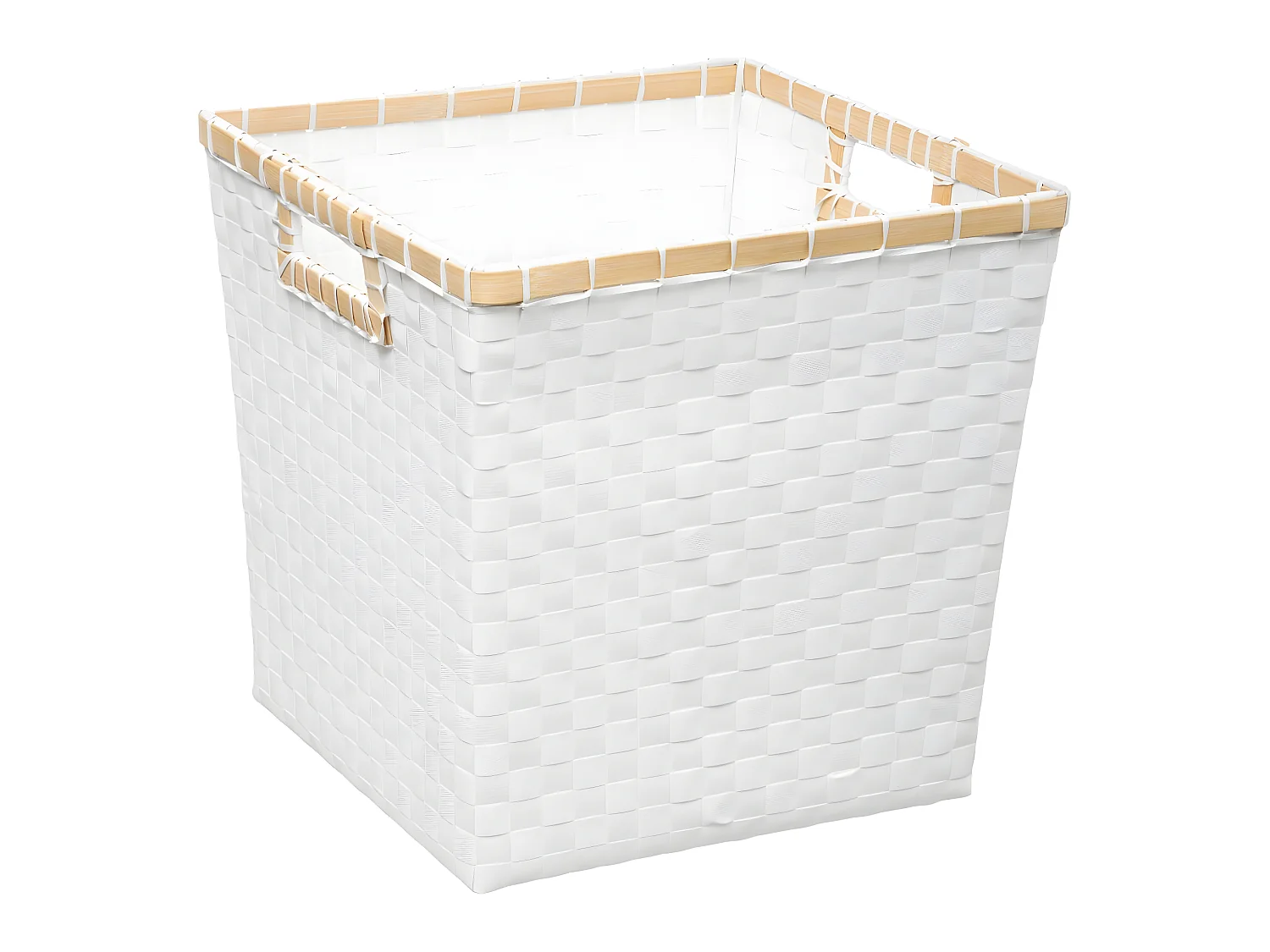 Boîte de Rangement tressée Blanc 31 x 31 cm