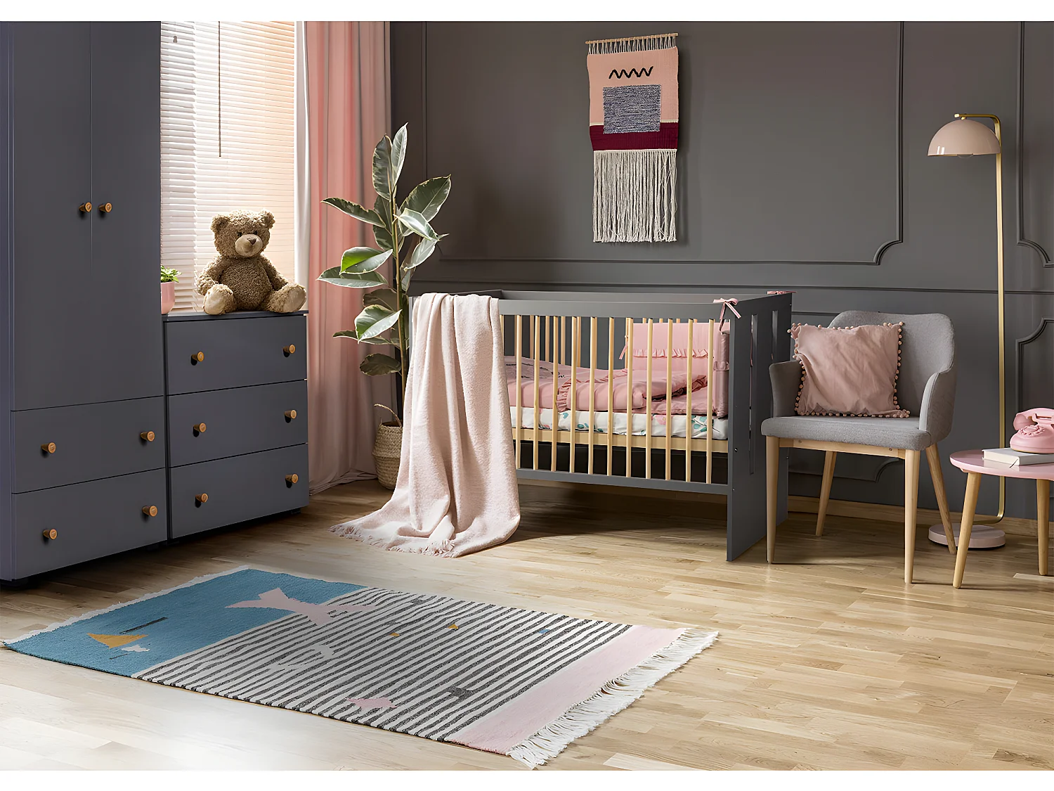 Lit bébé Littlesky by Klups Pauline Gris