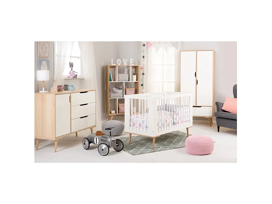 Lit bébé LittleSky by Klups Sofie Hêtre