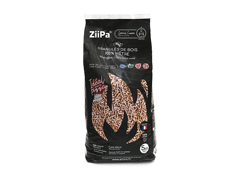 Sac de 5 kg de pellets 100% hêtre pour four à pizza