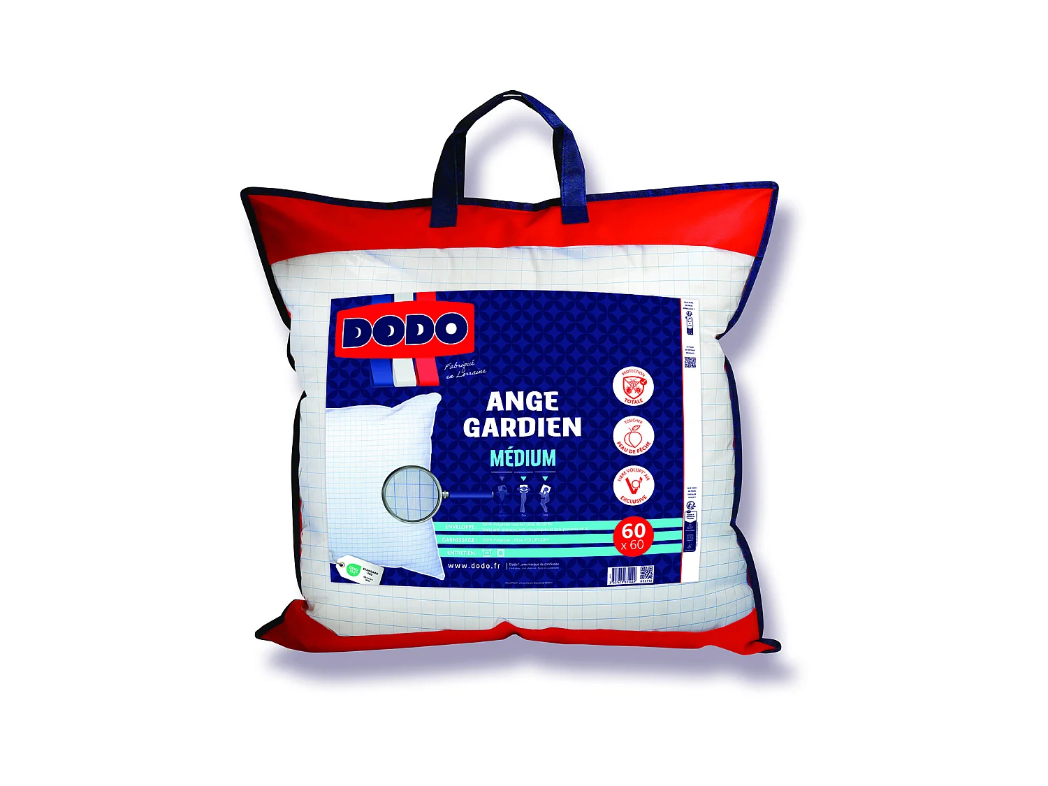 Oreiller DODO - Protection Totale anti acariens- 60x60 cm - ANGE GARDIEN