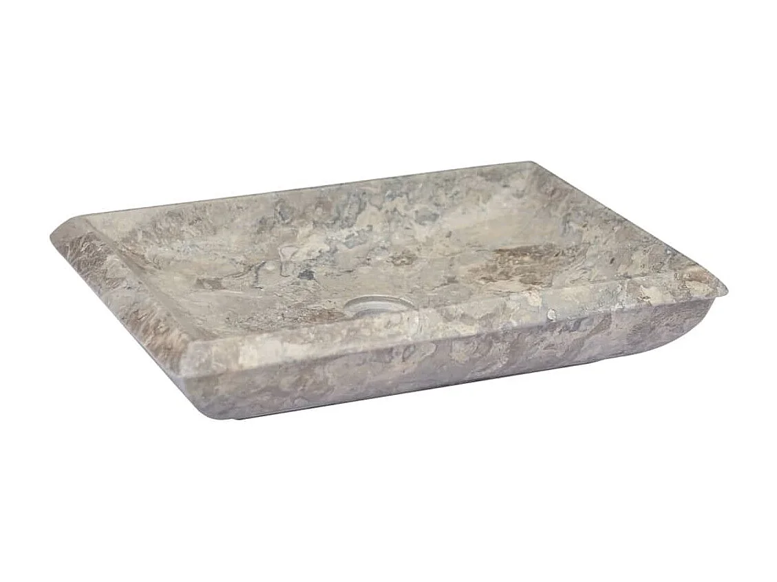 Lavabo de salle d'eau grise 50 x 35 x 10 cm 02_0002808