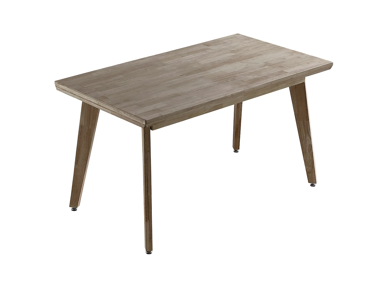 Table à manger rectangulaire fixe en bois de chêne miel - Longueur 150 x Profondeur 90 x Hauteur 76 cm