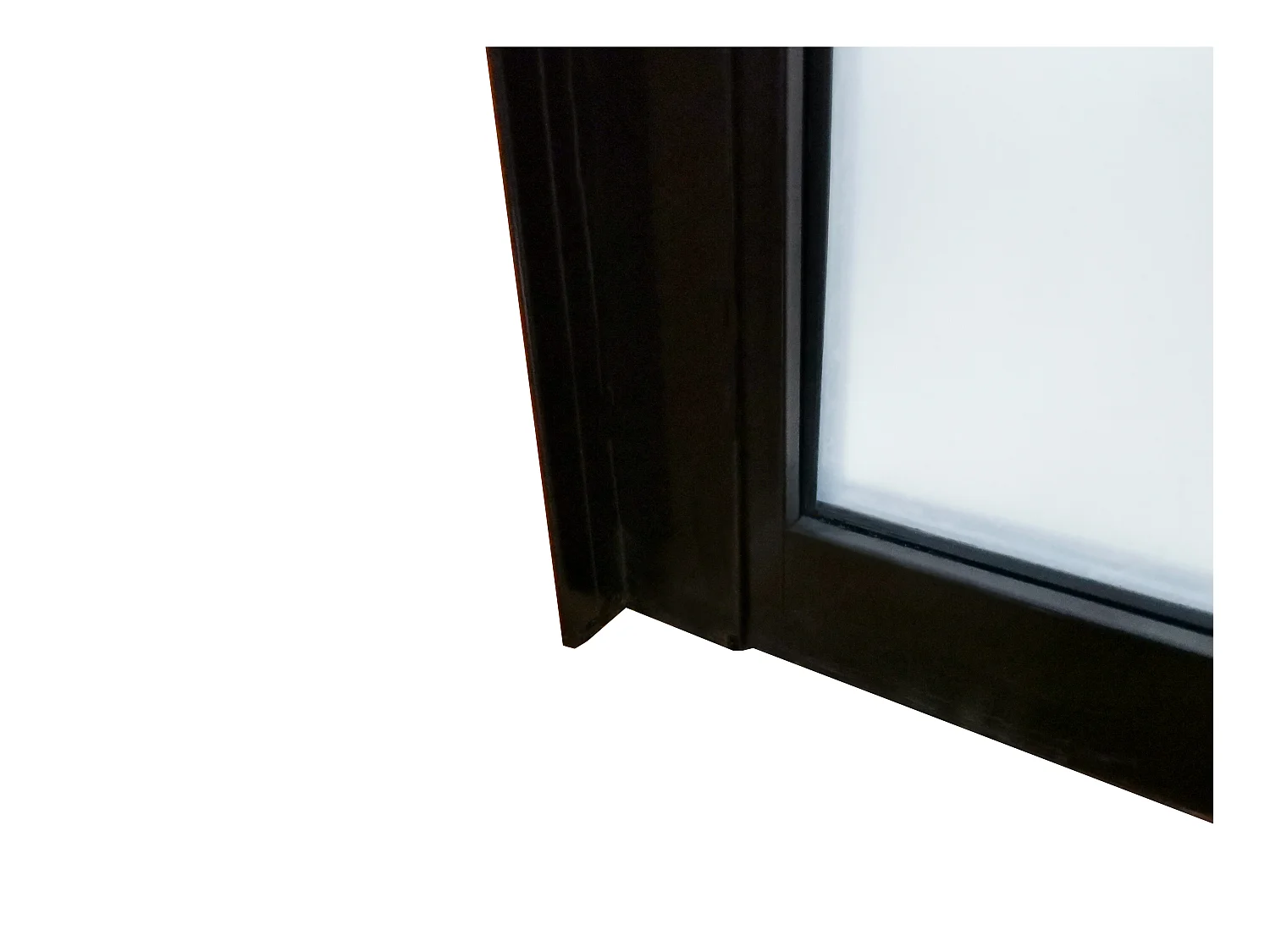 Verksted hjørnevindu i pulverlakkert aluminium - L150 x L60 x H130 cm - Svart - BAYVIEW