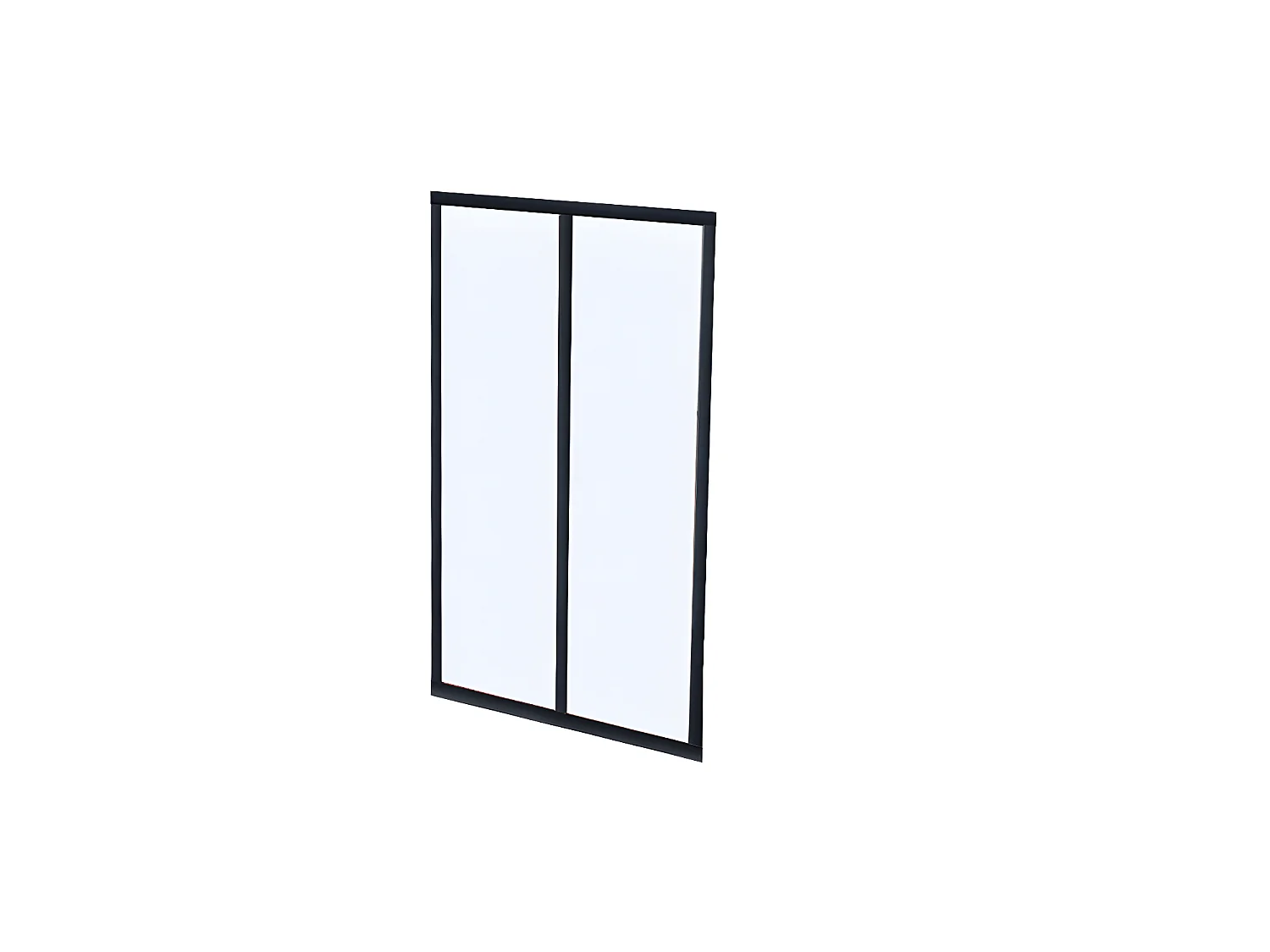 Verrière d'angle atelier en aluminium thermolaqué - L150 x L60 x H130 cm - Noir - BAYVIEW