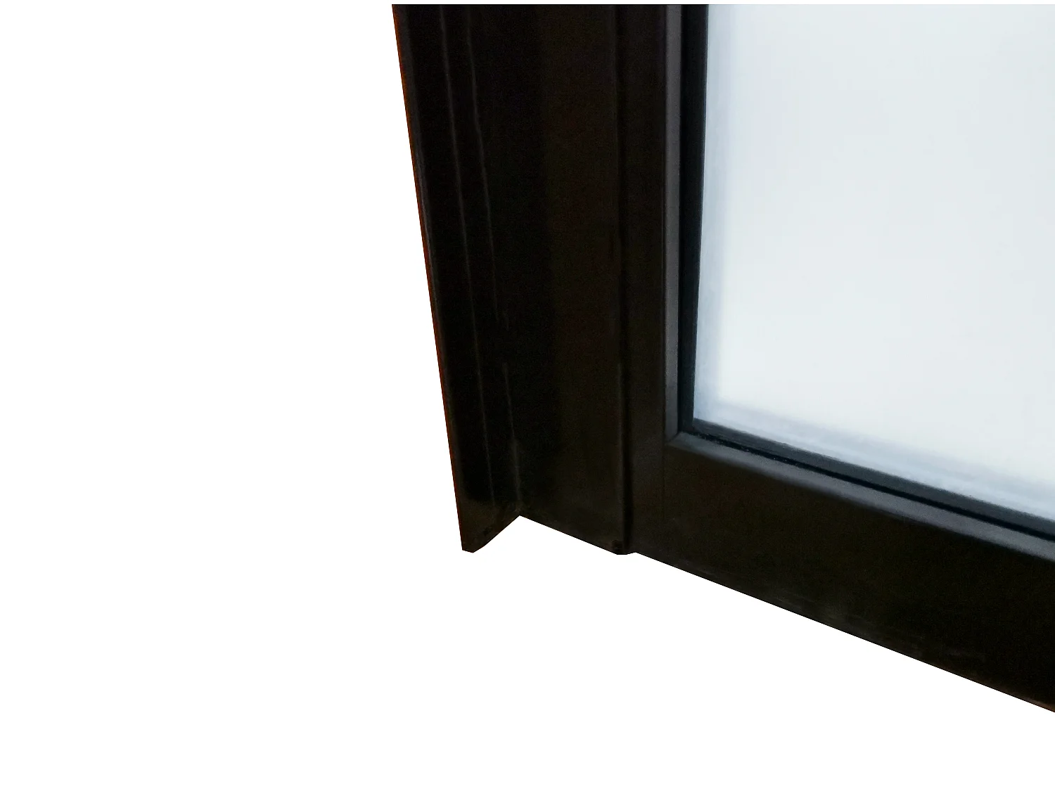 Vetrata angolare L180 x L60 x H105 cm in Alluminio termolaccato Nero Stile atelier - BAYVIEW