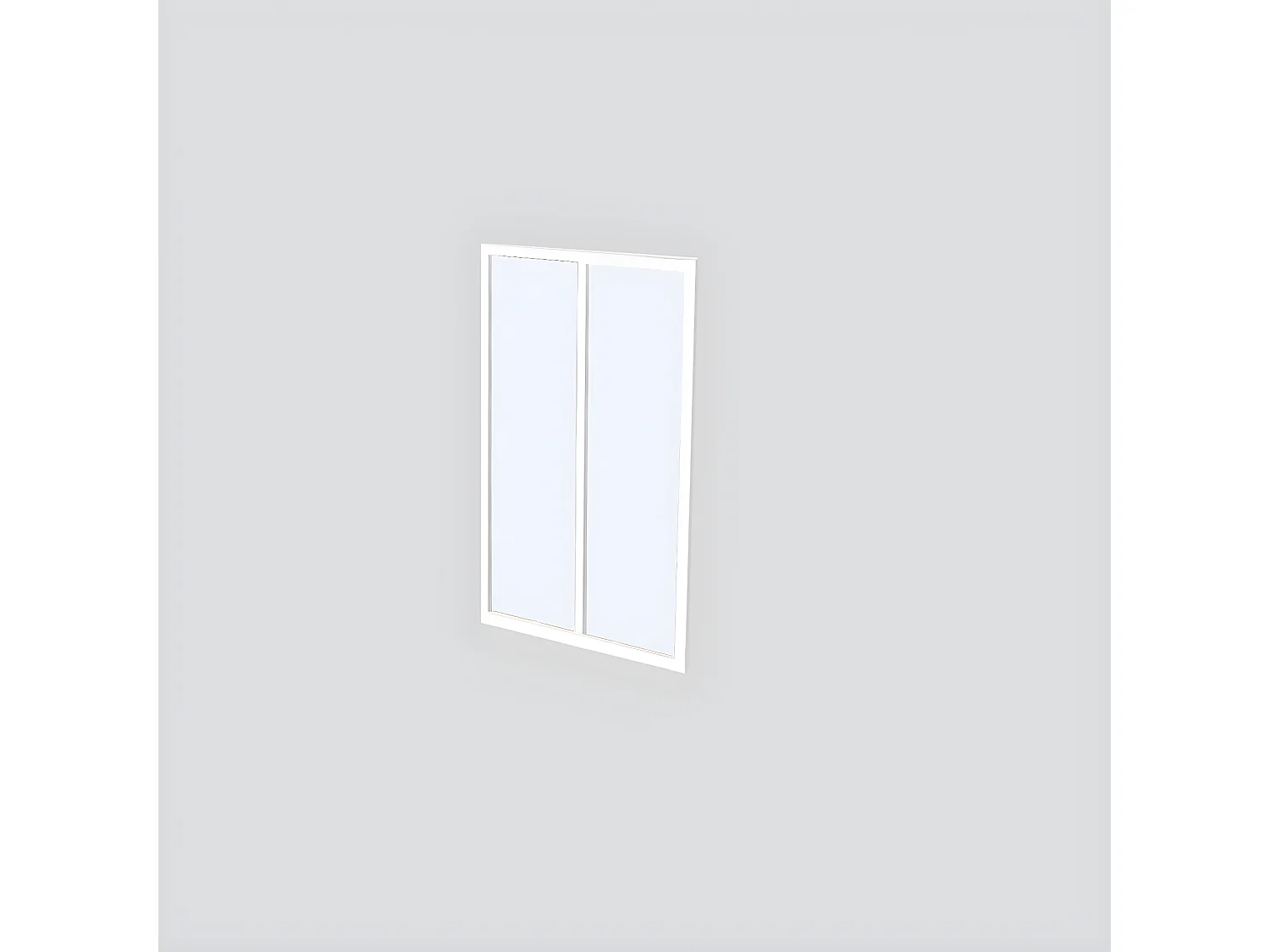 Glaswand Ecklösung - 120 x 60 x 130 cm - thermolackiertes Aluminium - Weiß - BAYVIEW