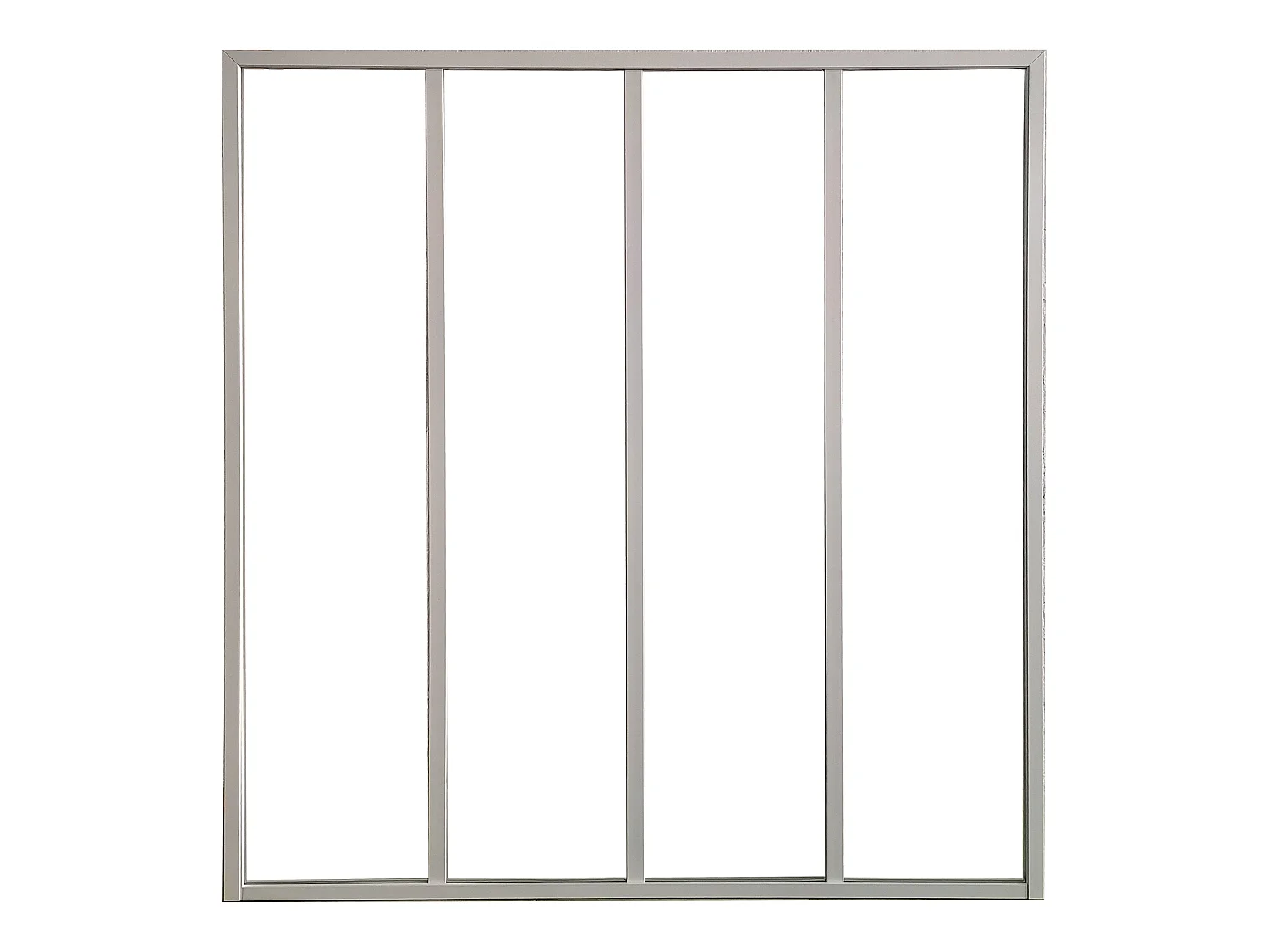 Ścianka narożna z aluminium malowanego proszkowo - Dł.120 x Gł.60 x Wys.105 cm - Biała - BAYVIEW