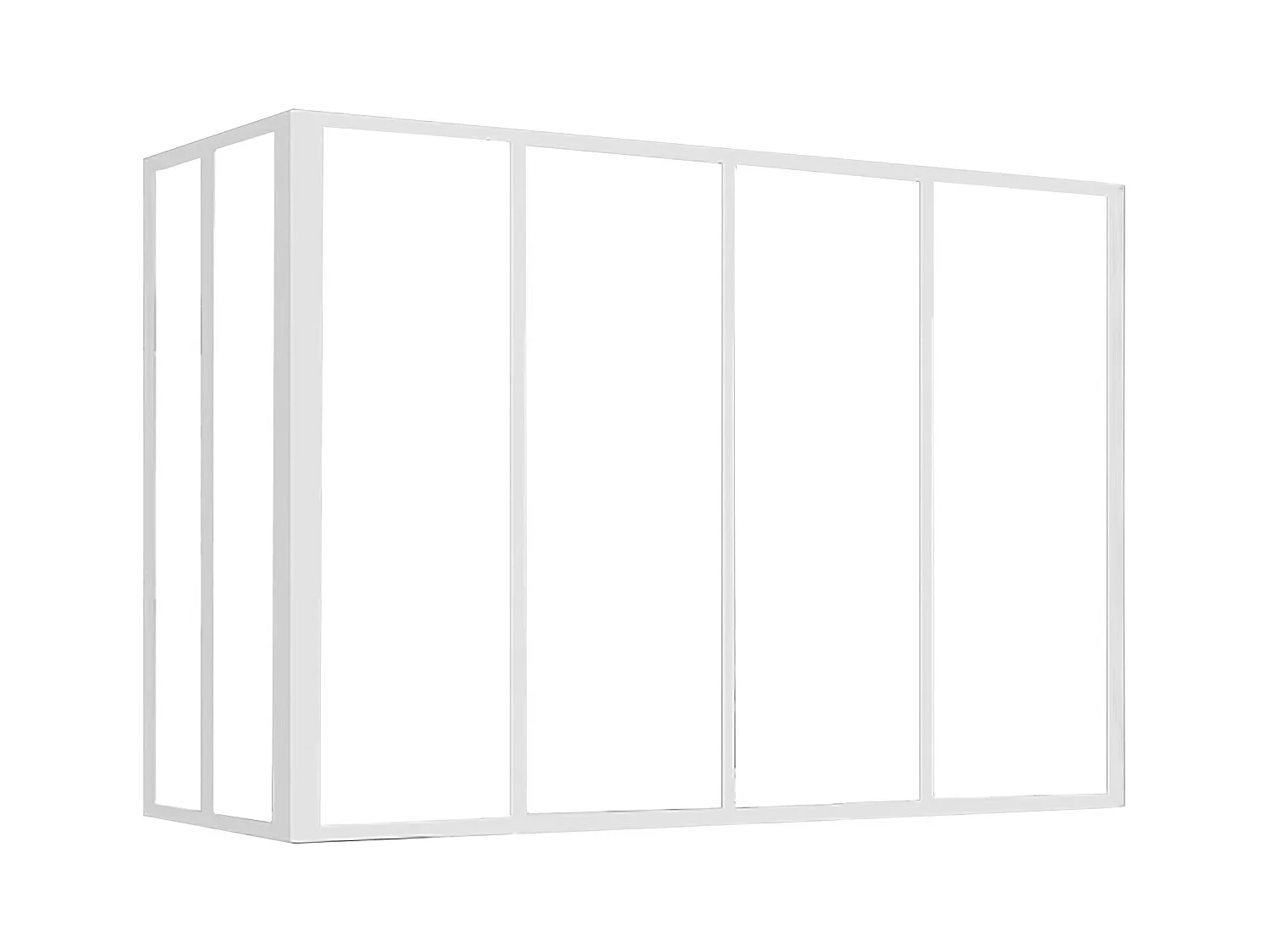 Hjørneverksted i pulverlakkert aluminium - L120 x L60 x H105 cm - Hvit - BAYVIEW