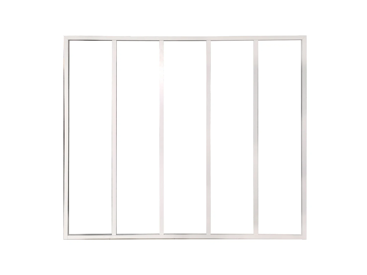 Vetrata angolare L150 x L60 x H105 cm in Alluminio termolaccato Bianco Stile atelier - BAYVIEW