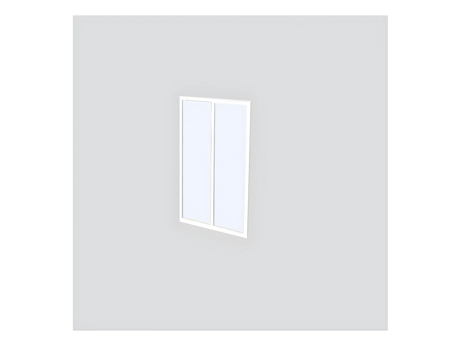 Vetrata angolare L150 x L60 x H105 cm in Alluminio termolaccato Bianco Stile atelier - BAYVIEW