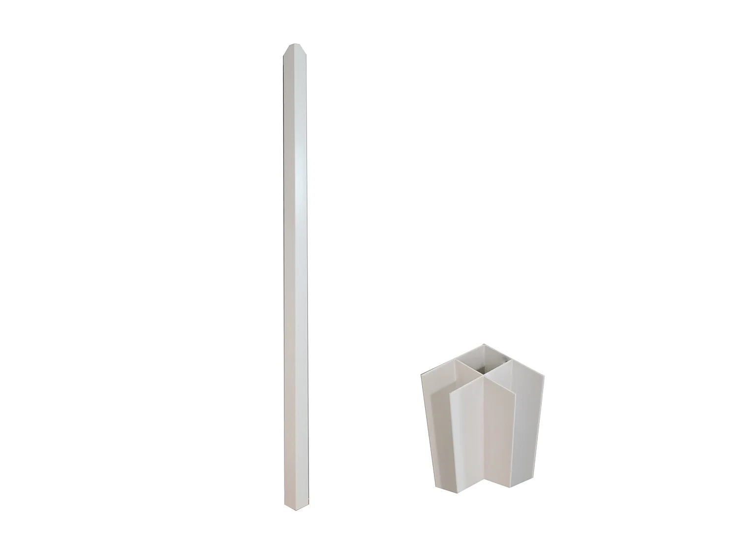 Vetrata angolare L150 x L60 x H105 cm in Alluminio termolaccato Bianco Stile atelier - BAYVIEW