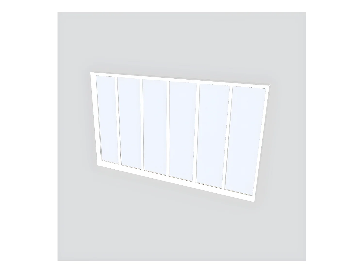 Hjørneglassvindu i lakkert aluminium - L180 x L60 x H105 cm - Hvit - BAYVIEW