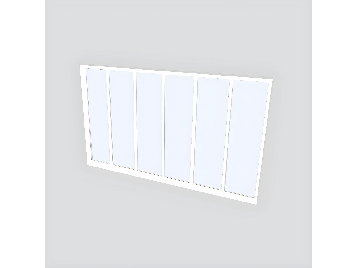 Vinkelværkstedsrude i termocoated aluminium - L180 x L60 x H105 cm - Hvid - BAYVIEW