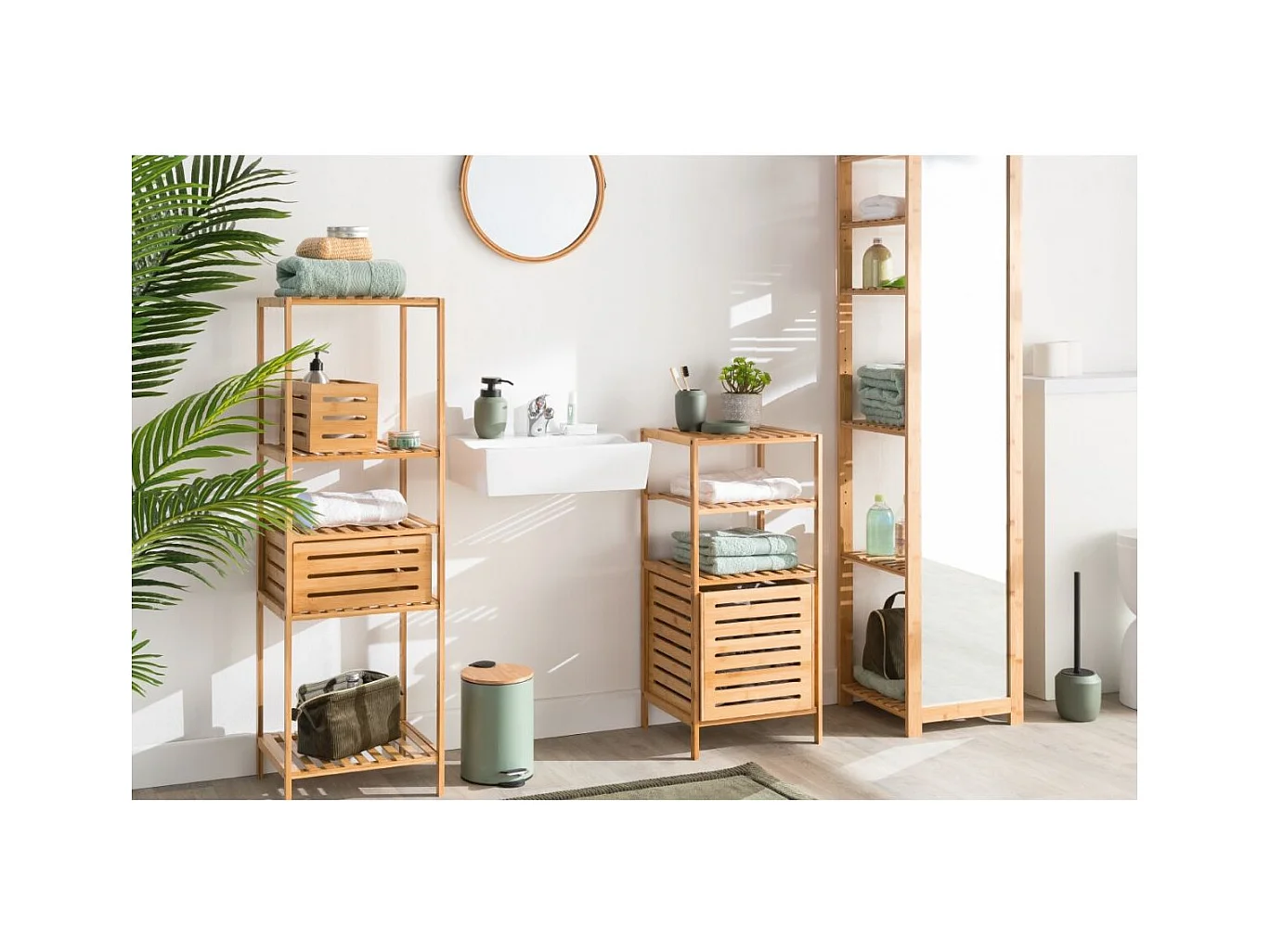 Boite de Rangement carrée en Bambou 31 x 31 cm