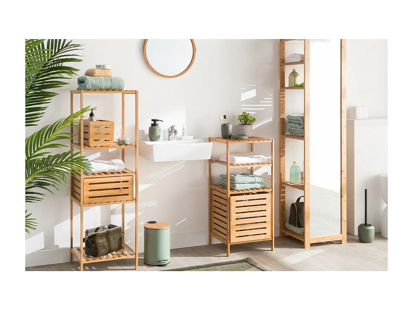 Boite de Rangement carrée en Bambou 31 x 31 cm