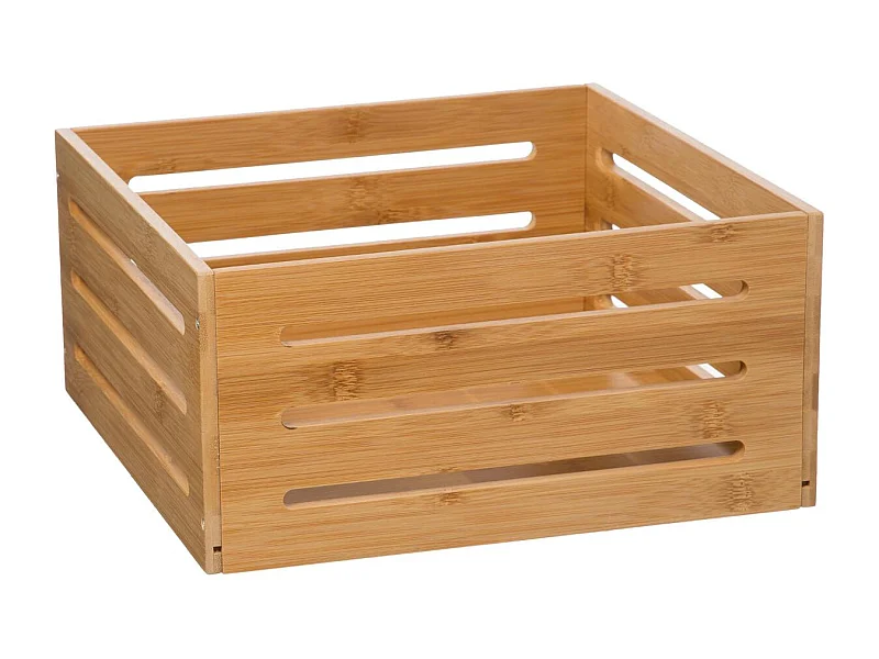 Boite de Rangement carrée en Bambou 31 x 31 cm