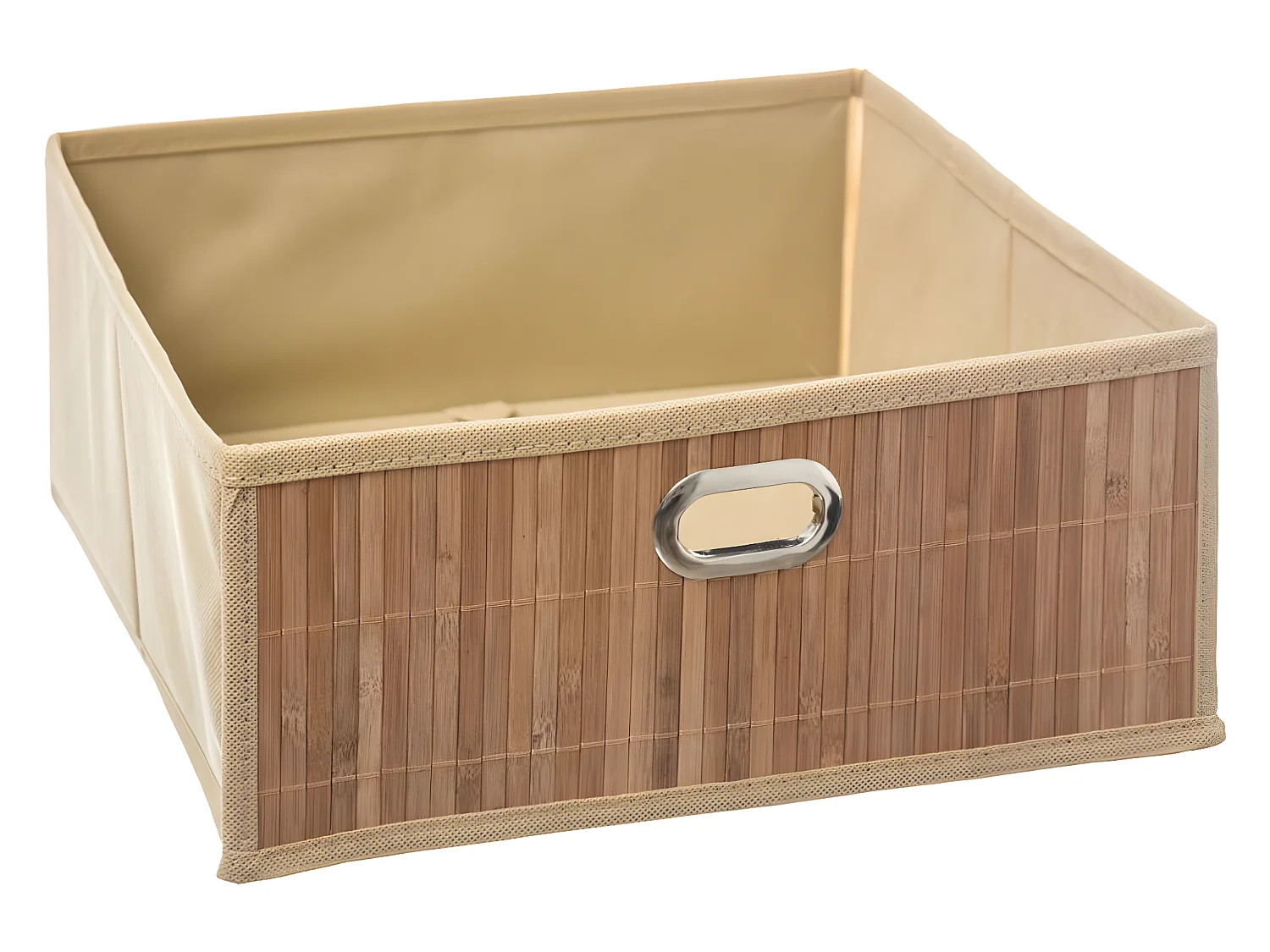 Boite de rangement en Bambou et Tissu 31 x 14 cm