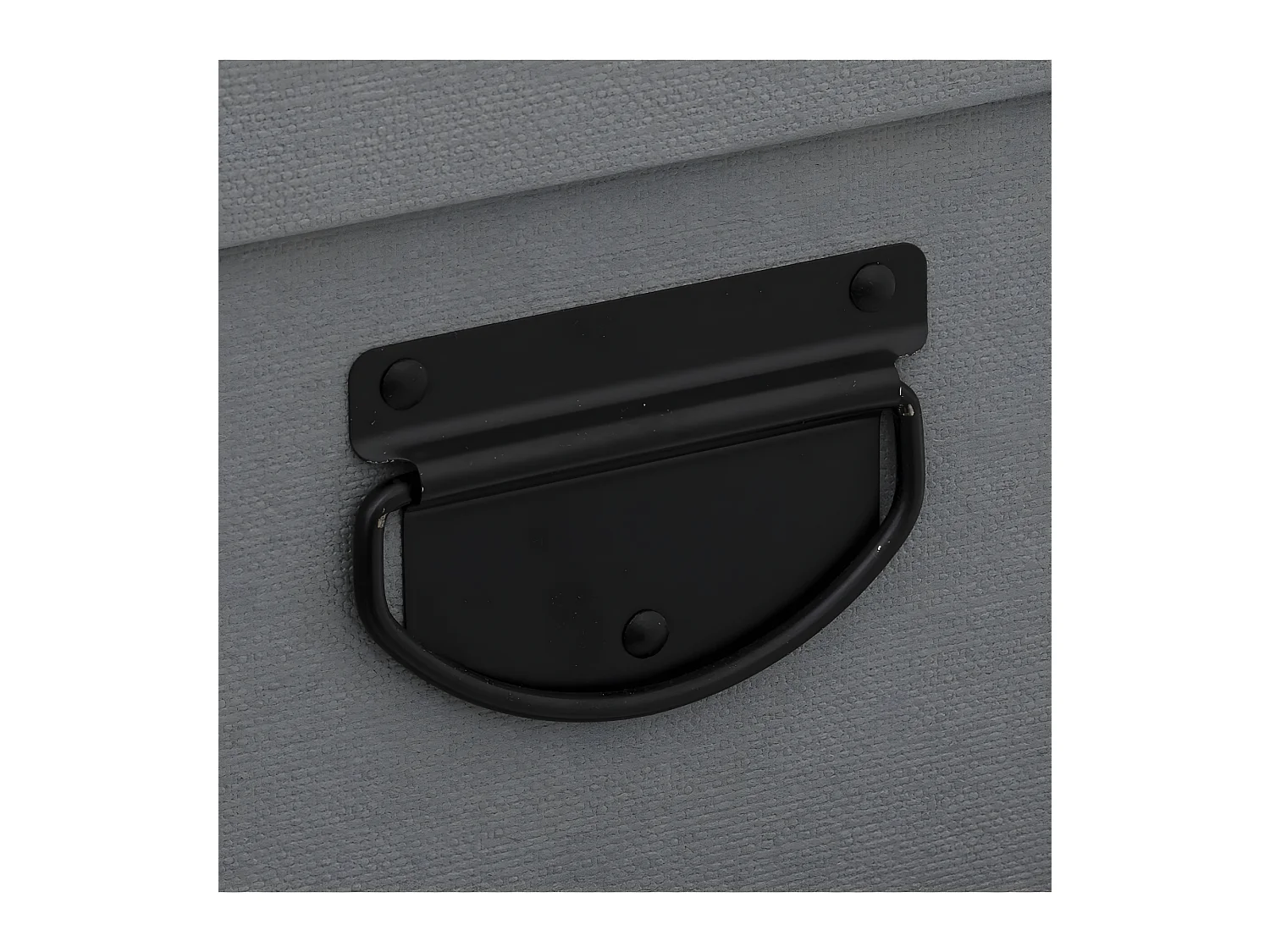 Lot de 4 Boites de rangement Gris Foncé aspect Jute