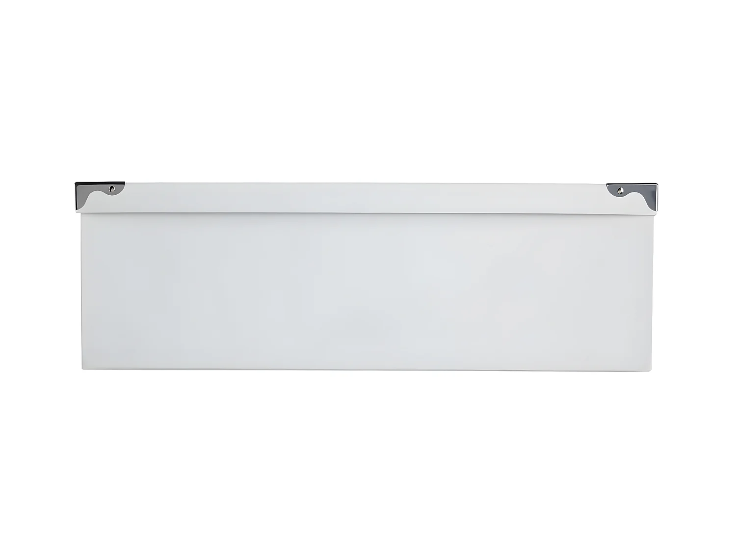 Lot de 6 Boites de rangement avec coins en métal  uni blanc