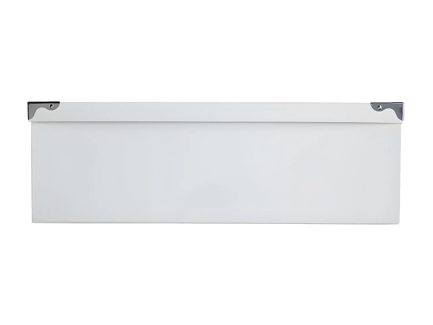 Lot de 6 Boites de rangement avec coins en métal  uni blanc