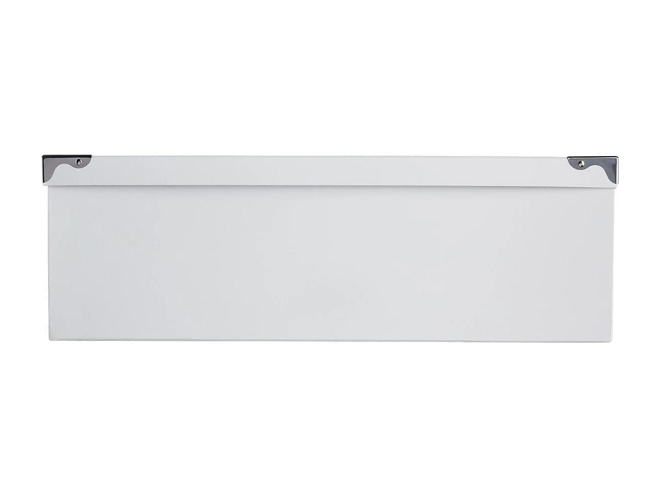 Lot de 6 Boites de rangement avec coins en métal  uni blanc