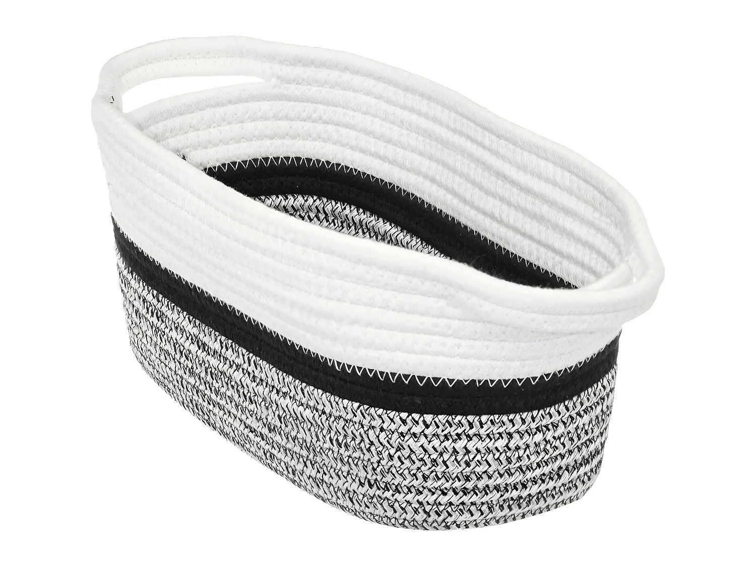 Boite de rangement en fils de coton tricolore 31 x 15 x 15 cm