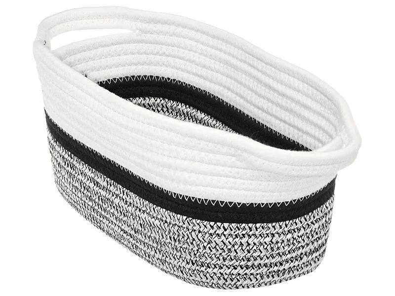 Boite de rangement en fils de coton tricolore 31 x 15 x 15 cm