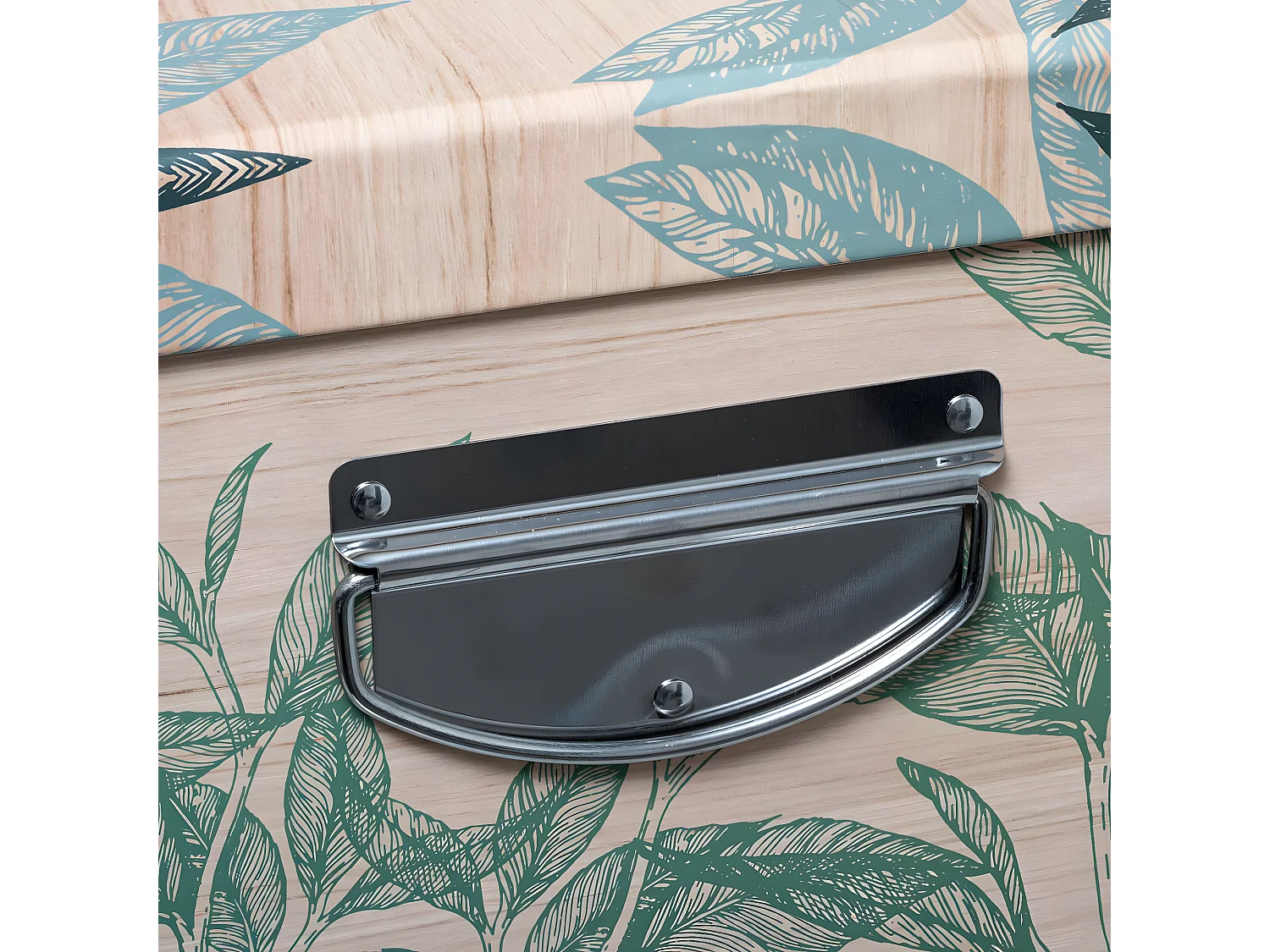 Lot de 6 Boîtes de rangement avec poignées et coins en métal déco Harmony