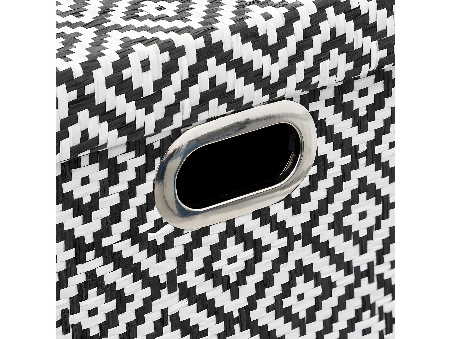 Boite de rangement avec couvercle 31 x 31 x 31 cm déco Noir & Blanc