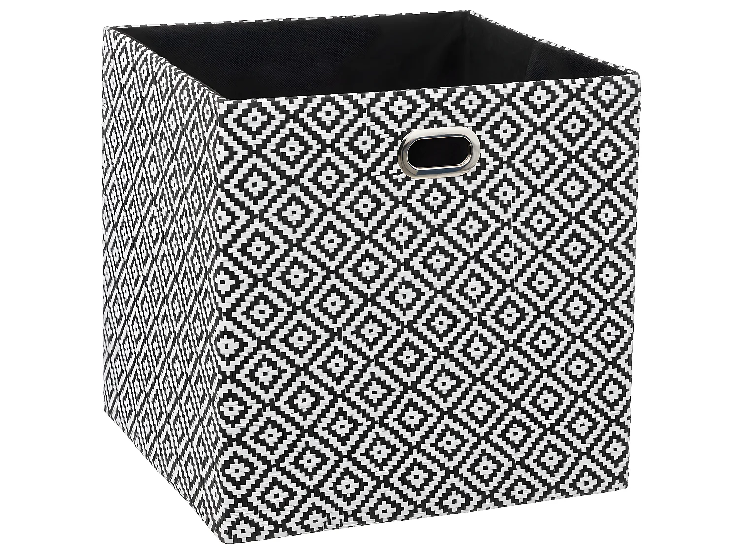 Boite de rangement avec couvercle 31 x 31 x 31 cm déco Noir & Blanc