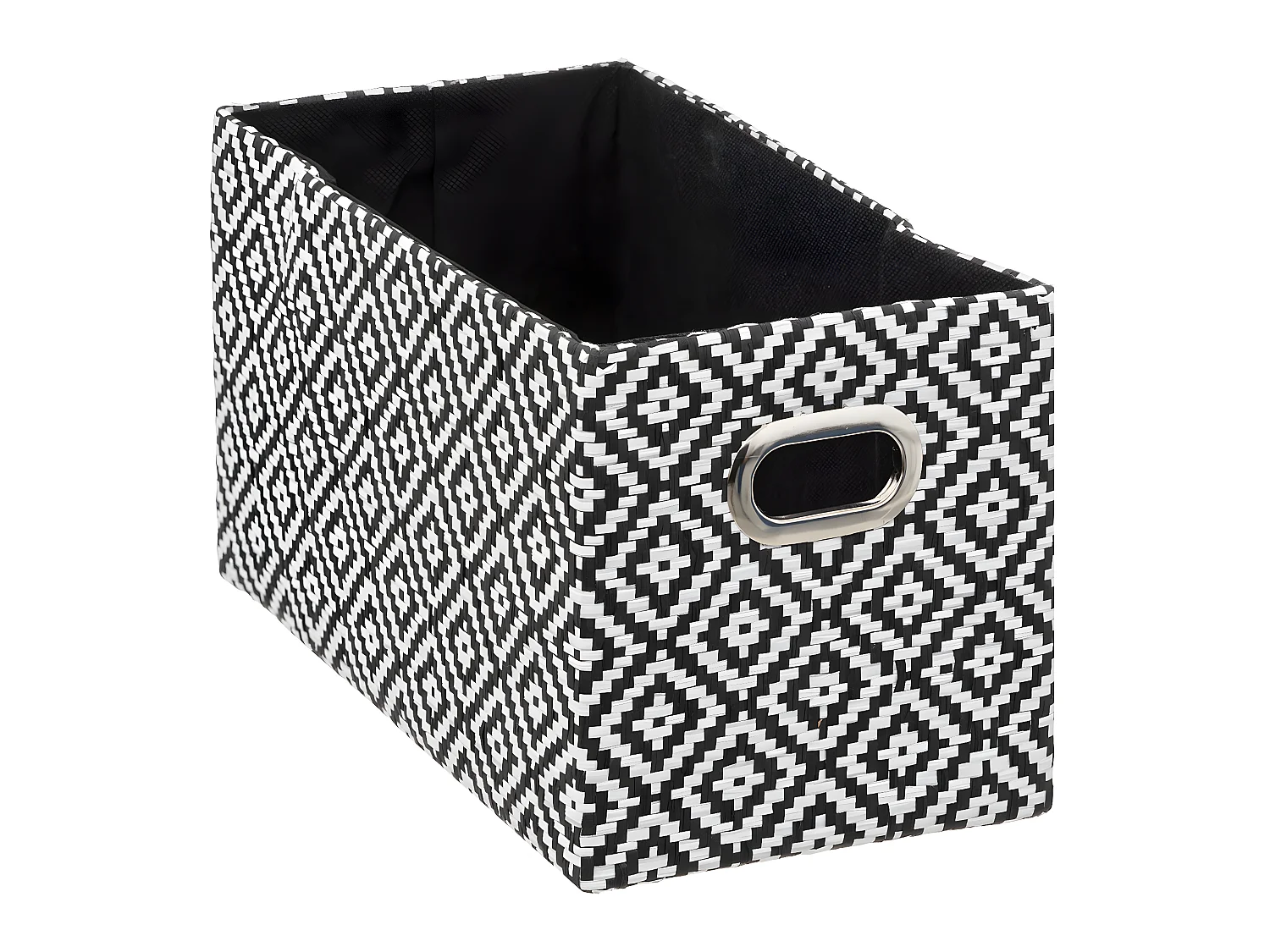 Boite de rangement avec couvercle 15 x 31 x 15 cm déco Noir & Blanc
