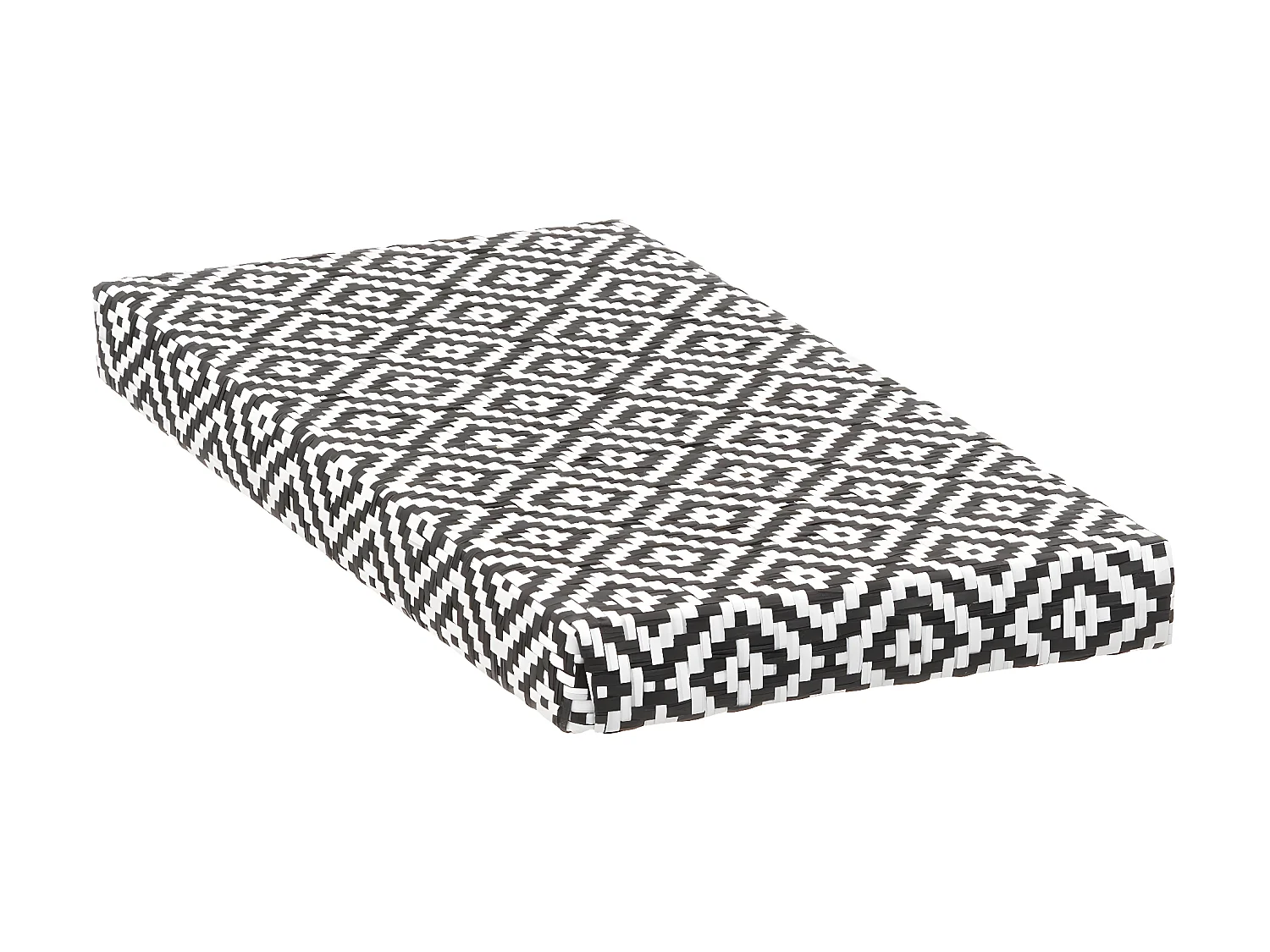 Boite de rangement avec couvercle 15 x 31 x 15 cm déco Noir & Blanc