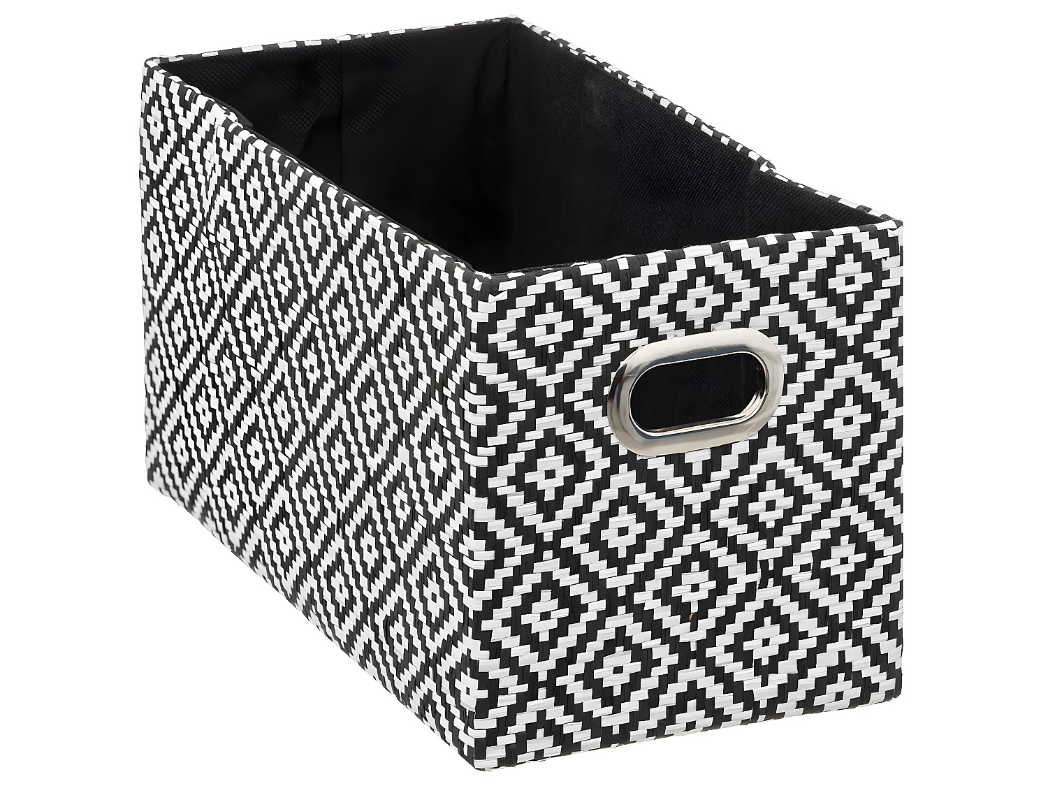 Boite de rangement avec couvercle 15 x 31 x 15 cm déco Noir & Blanc