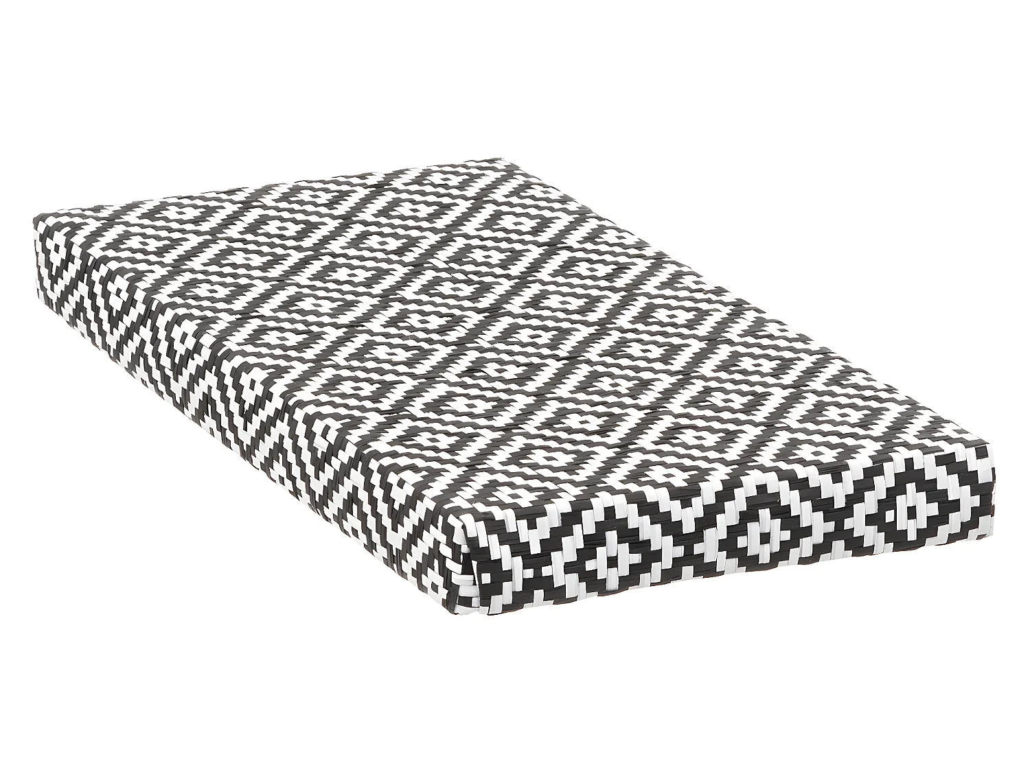 Boite de rangement avec couvercle 15 x 31 x 15 cm déco Noir & Blanc