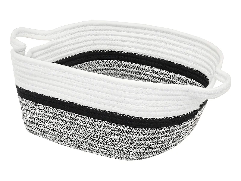 Boite de rangement en fils de coton tricolore 31 x 31 x 15 cm