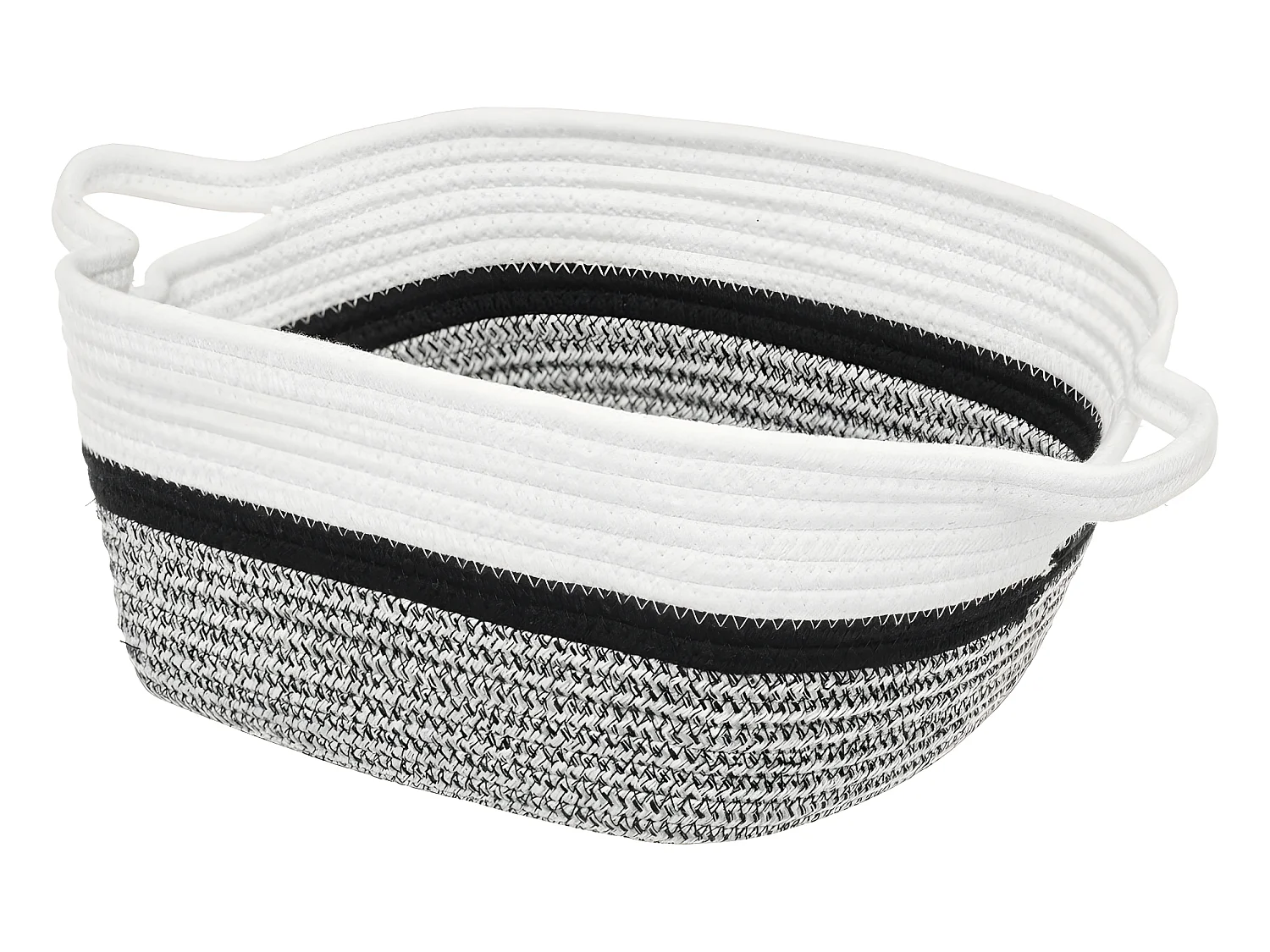 Boite de rangement en fils de coton tricolore 31 x 31 x 15 cm