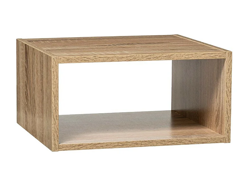 Meuble Étagère rectangulaire effet chêne naturel H 17 cm - à poser ou mural