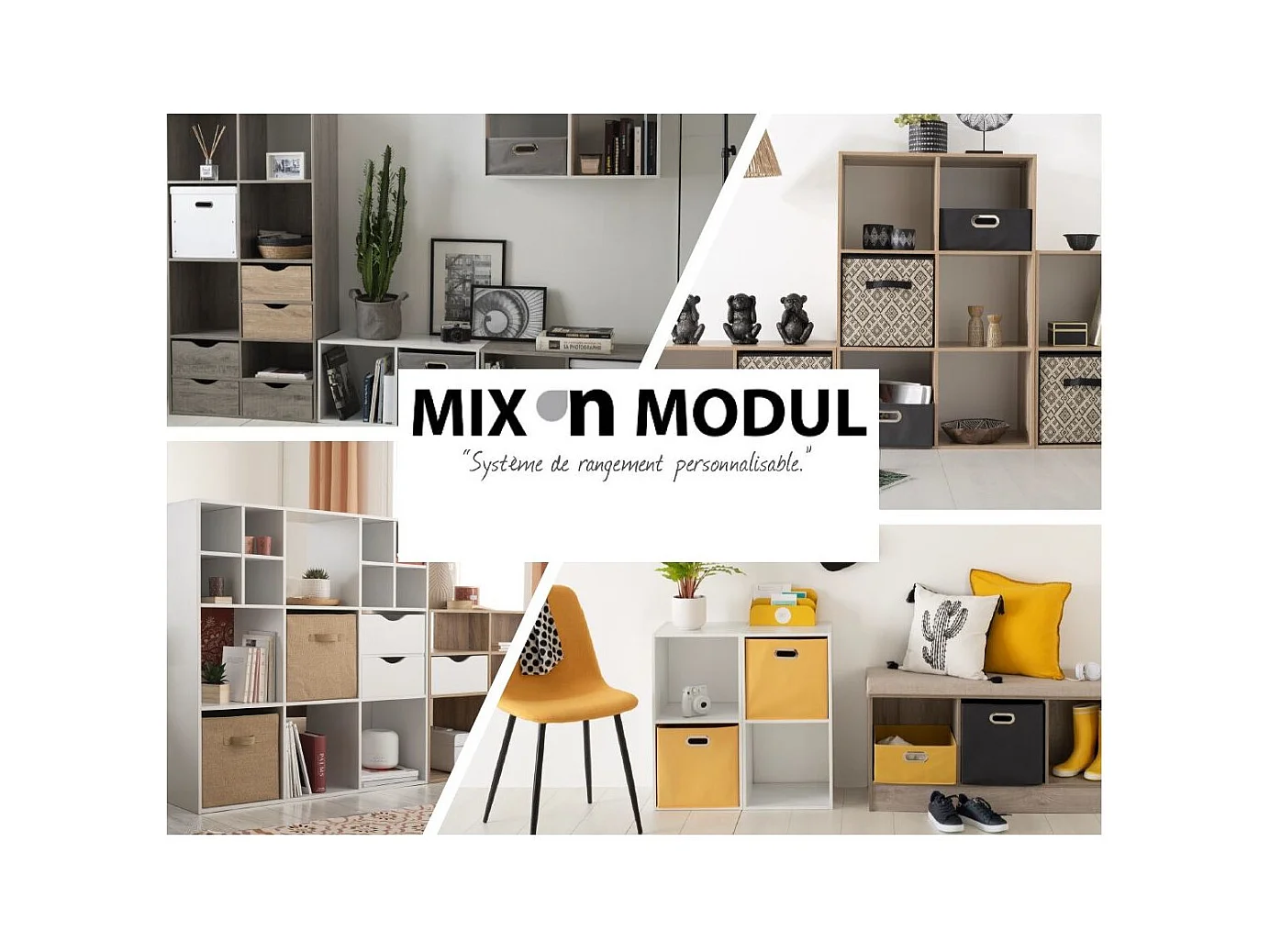 Meuble Étagère rectangulaire effet chêne naturel H 17 cm - à poser ou mural