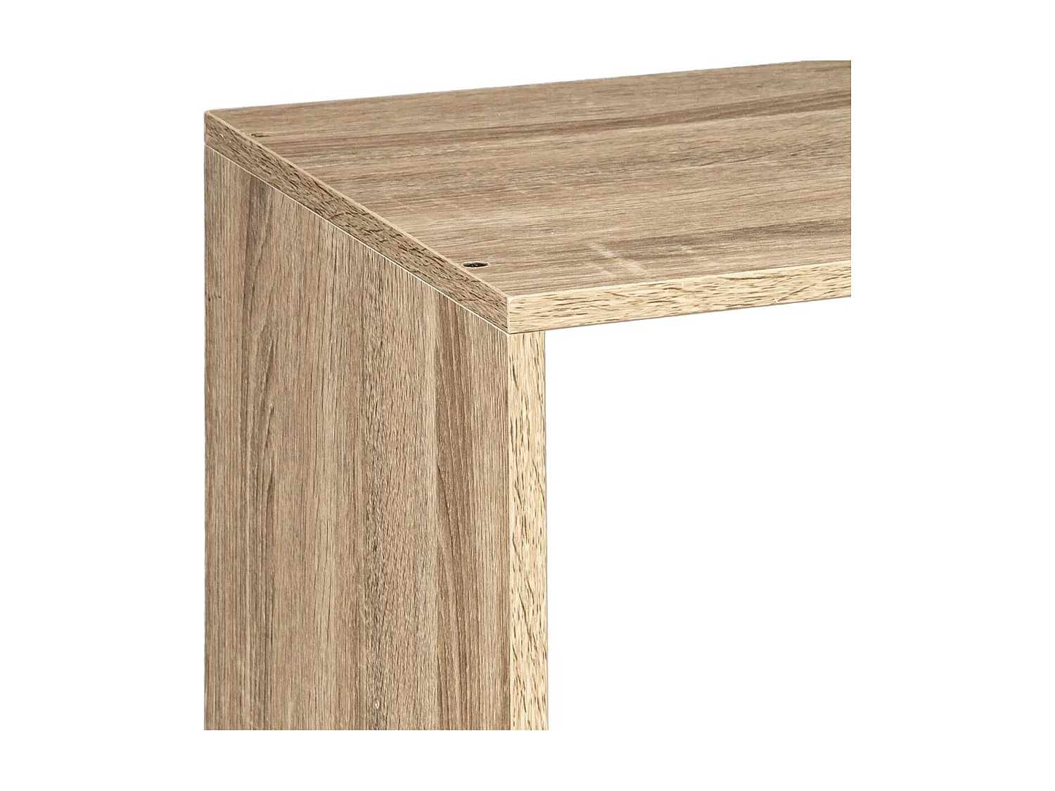 Meuble Étagère rectangulaire effet chêne naturel H 17 cm - à poser ou mural