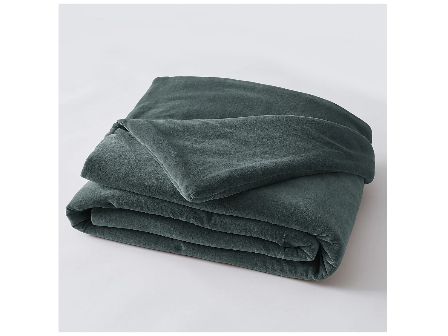 Edredon velours de coton Cesar ardoise