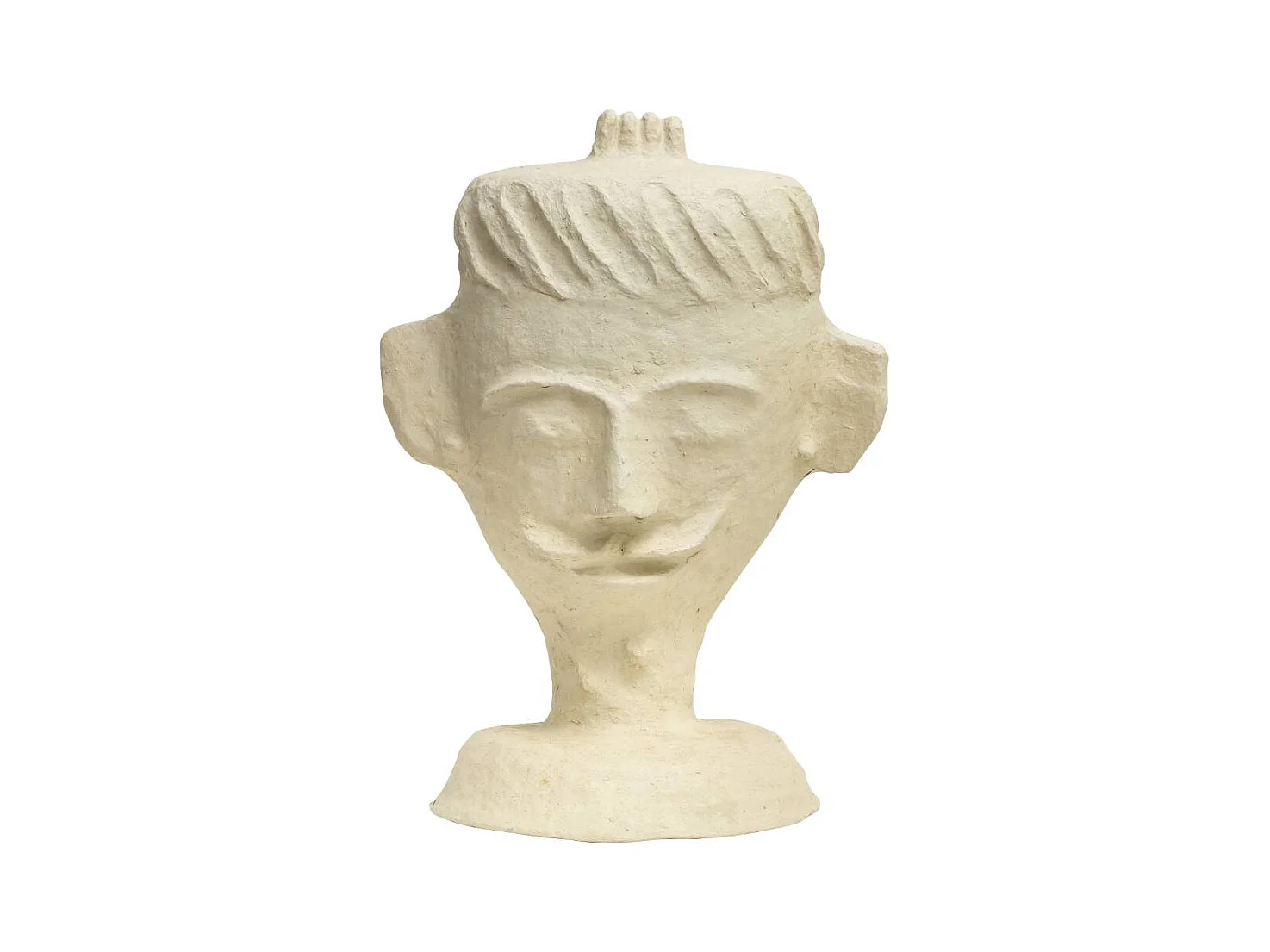 Sculpture buste homme en papier mâché Antoine