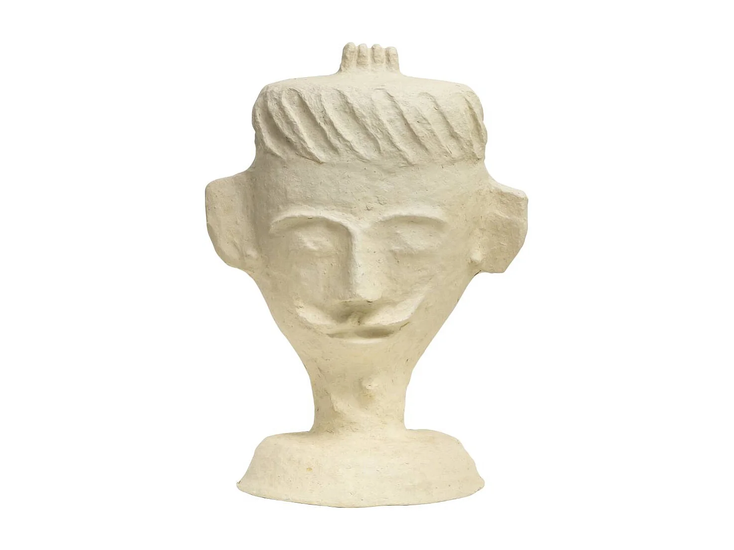 Sculpture buste homme en papier mâché Antoine