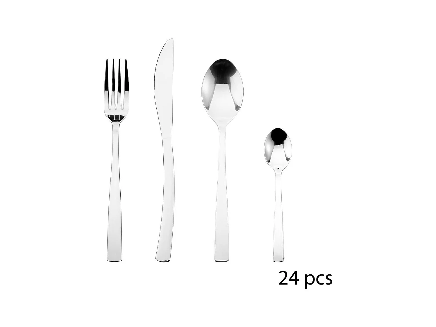 Ménagère Inox 24 Pièces "Olympe" 22cm Argent