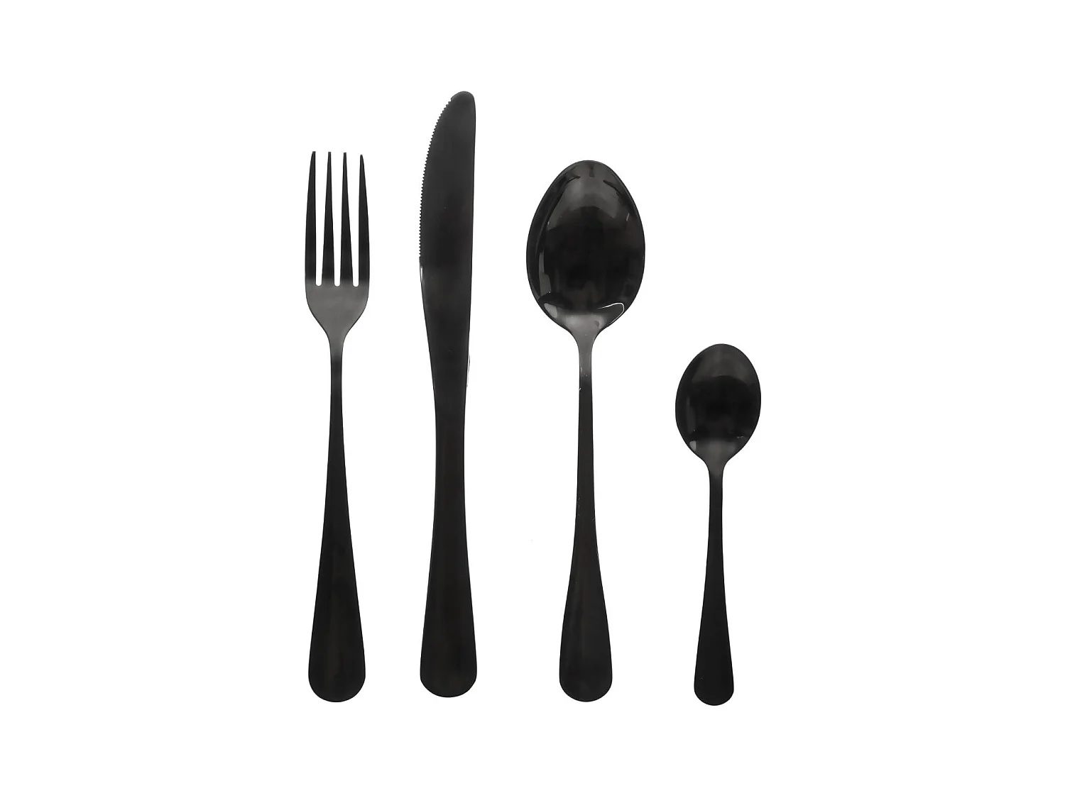 Ménagère 16 Pièces "Shadow" 20cm Noir