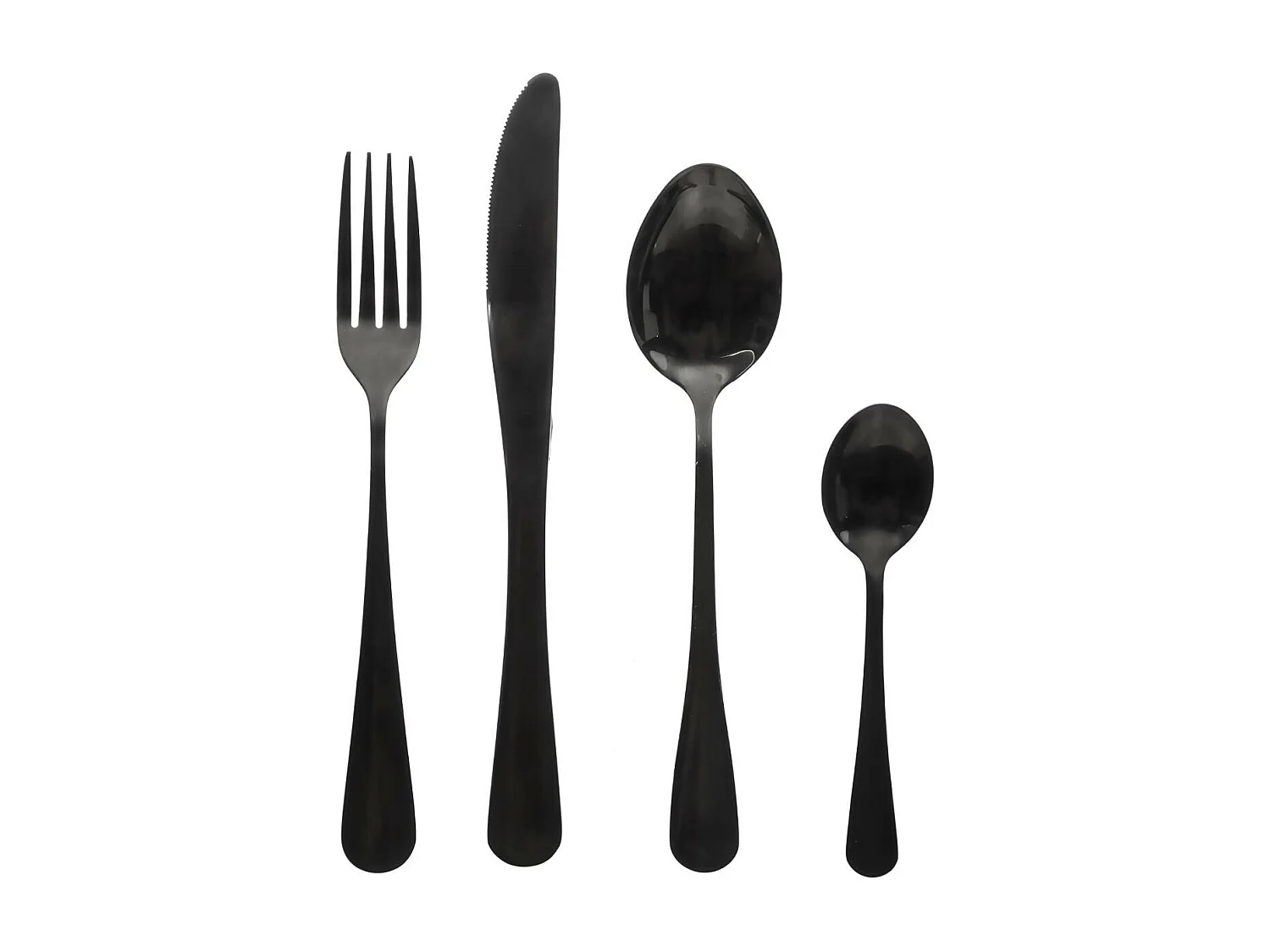 Ménagère 16 Pièces "Shadow" 20cm Noir