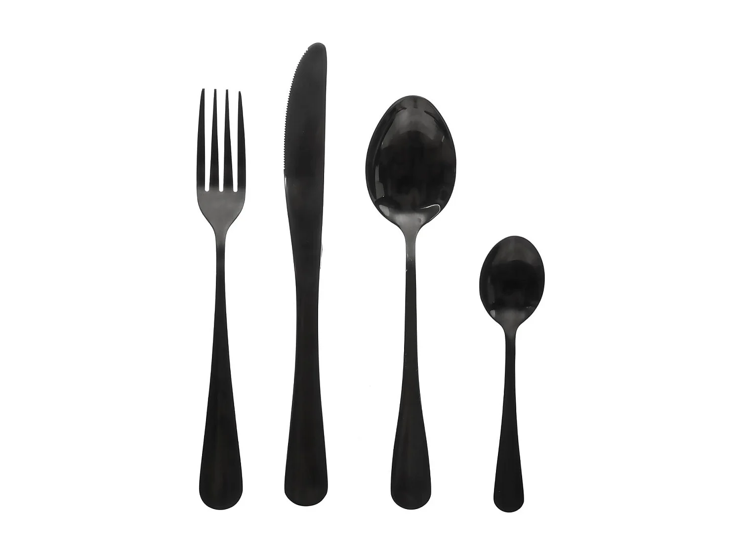 Ménagère 16 Pièces "Shadow" 20cm Noir