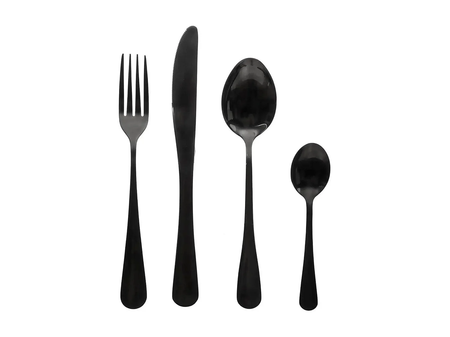 Ménagère 16 Pièces "Shadow" 20cm Noir