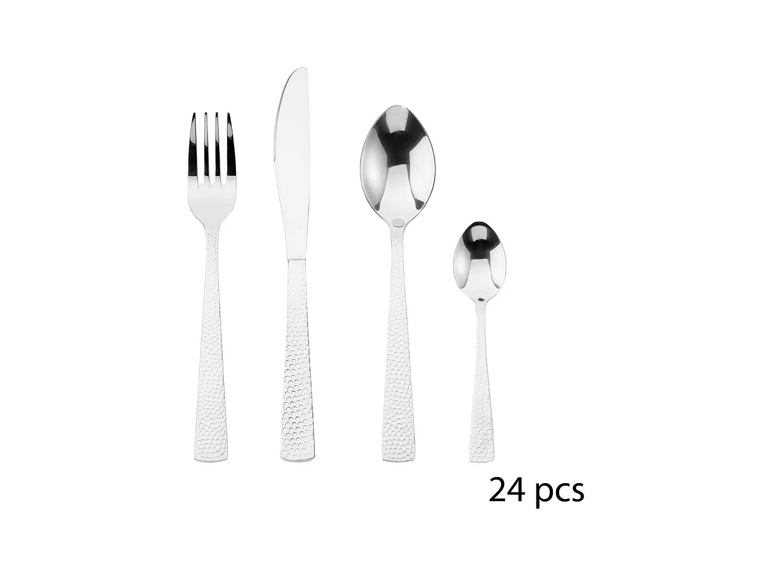 Ménagère Inox 24 Pièces "Doro" 23cm Argent